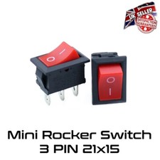 Rocker Switch Red Mini 3 Pin 6