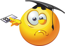 Cartoon Funny Education Exam Smile Car Bumper Sticker Decal 5" x 4"