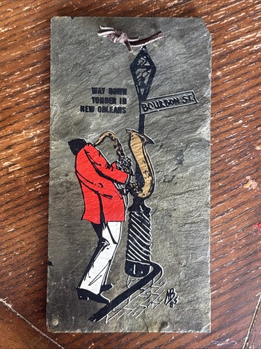 Jazz player saxophone slate - jazz,