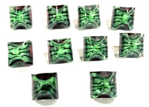Vintage shaped glass buttons - vintage,