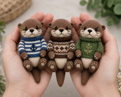 Otter knitting pattern bundle - knitting,