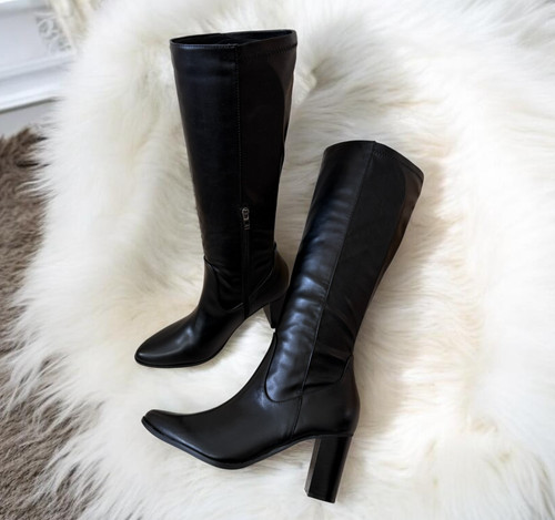Women black knee high - knee,