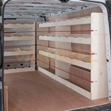 Nissan Primastar 2001-2014 LWB Full Driver Side & Bulkhead Ply Racking (Tripl...