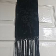 Vintage Black Devore Burnout