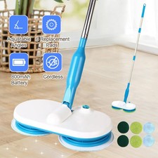 Electric Floor Mop Dual Spin Floor Polisher Cleaner Floor Scrubber Machine 6 Pad