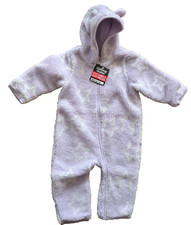 Ex Baby GAP Unisex Lilac Star Fleece Hooded Snowsuit All in One 12-18 Months