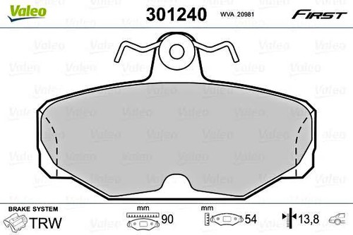 Rear disc brake pad - disc, set