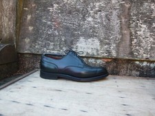 CROCKETT & JONES DERBY SHOES BLACK CORDOVAN LEATHER UK9 MENS ONSLOW EXC COND