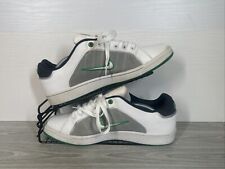 Nike BRS White Court Trainers White & Green Size UK 10 2011 386504-106