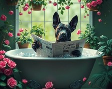 Cane Corso in Bath Metal Sign, Cane Corso Plaque, Cane Corso sign