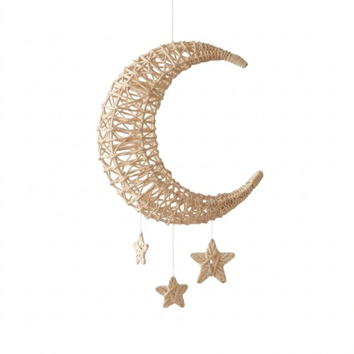 Moon ornament with stars - moon,