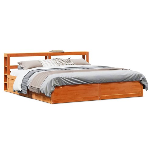 Bed frame with - headboard, wax