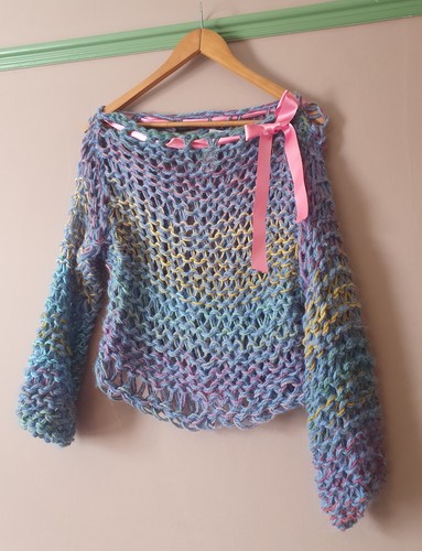 Gorgeous rainbow with - , satin