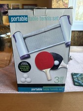 Portable Table Tennis Set Two Bats, Ping-Pong Balls, Net