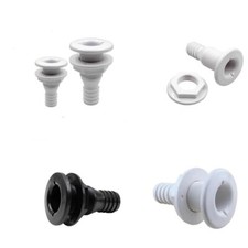 5/8" Or 3/4" Plastic Thru-Hull Bilge Pump Drain or Vent Hose Fitting for Boat