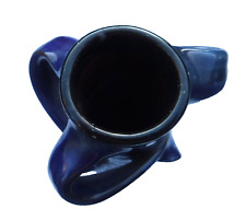 BARUM BRANNHAM, BARNSTAPLE ART NOUVEAU TALL TAPERED 3 HANDLED VASE