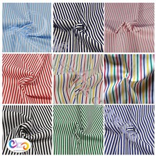 Vintage Retro Candy Stripe Polycotton Fabric Kids Dress Bunting Craft 112cm Wide