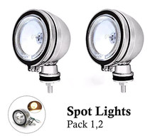 Chrome halogen spot fog lights - halogen,