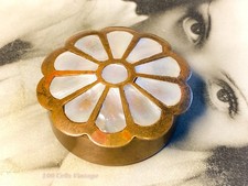 Brass & mother of pearl floral