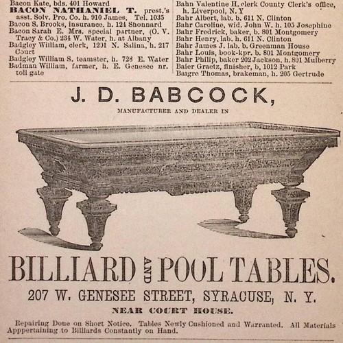 1895 babcock billiard - 1895, jd