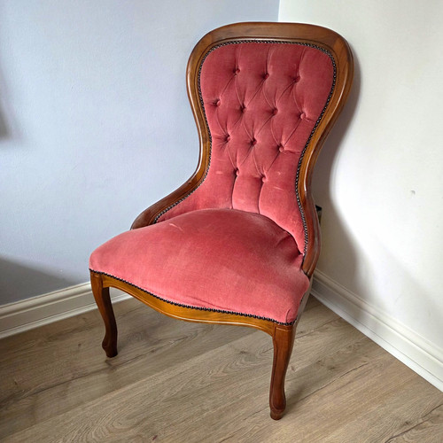 Antique style pink velvet - pink,