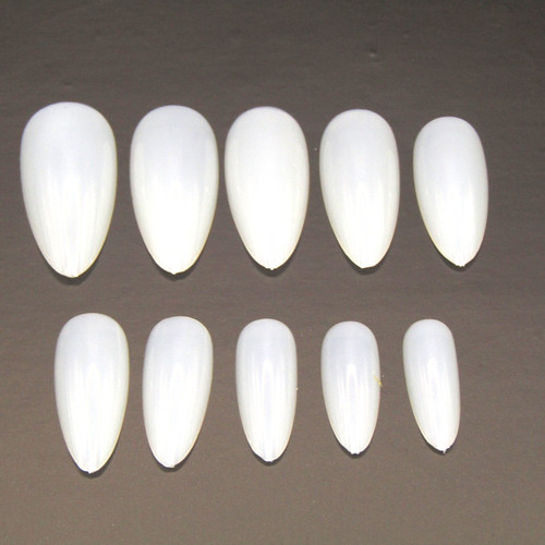 Natural almond false nails - false,