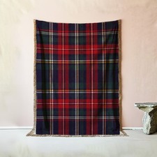 Plaid Tartan Woven Blanket