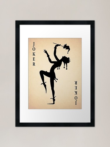 Joker card framed - card, print