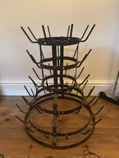 Rare Vintage French Antique Bottle Drying Rack