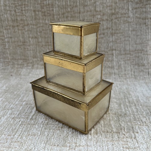 Capiz shell boxes nesting - boxes,