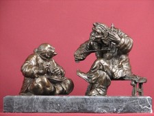 SIGNED BRONZE STATUE REALISM