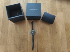 Marc Jacobs Black & Gold Women's Leather Strap Watch