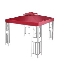 12 x 12 Feet Gazebo Canopy Top Replacement Cover 2Tier UV30 Garden Patio Red