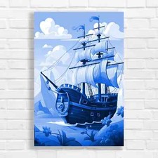 Enchanting Pirate Ship Blue