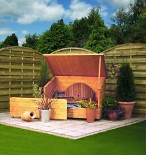 Rowlinson Shiplap Garden Storage Tool Chest Removable Front Brown