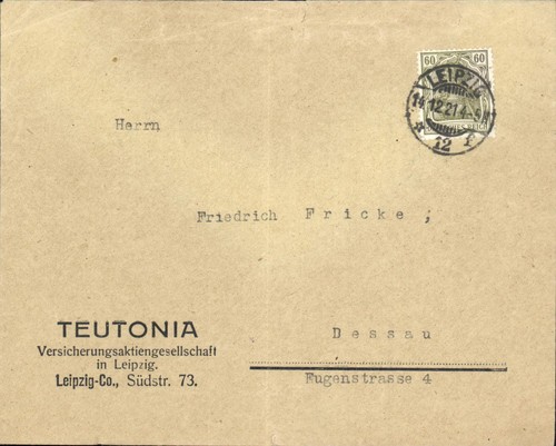 Letter teutonia - (y2718),