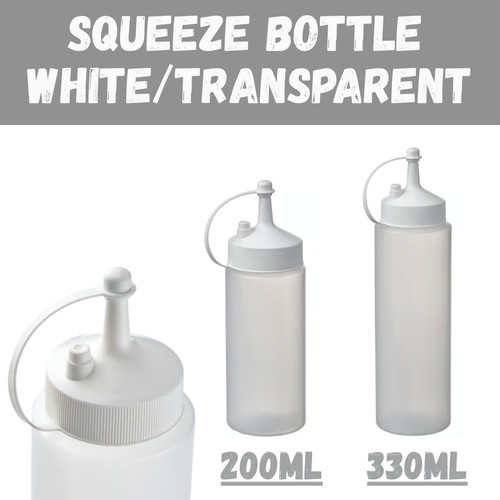 Clear plastic squeeze sauce - plastic,