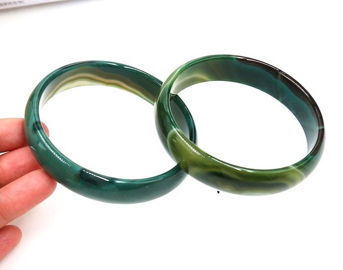 Pair genuine natural green - genuine,