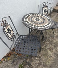 Black and Grey Mosaic Bistro Set 