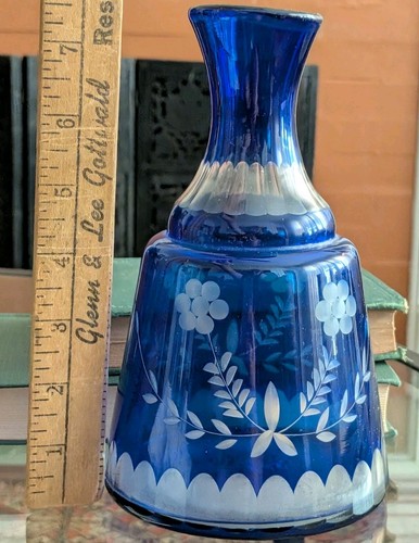 Vtg cobalt blue cut - cobalt,