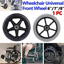 1Pc 6/7/8 Inch Heavy Duty Wheelchair Replacement Front Wheel Smooth Caster Wheel
