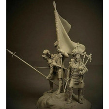 1/32 54mm Resin Model Kit Sergeants Royal Highlanders Napoleonic Wars Unpainted