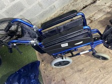 zetec wheelchair compactable blue lightweight used in good condition 
