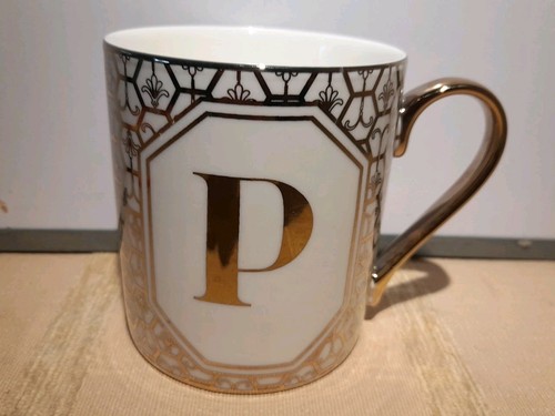 Initial p fine china - china, mug