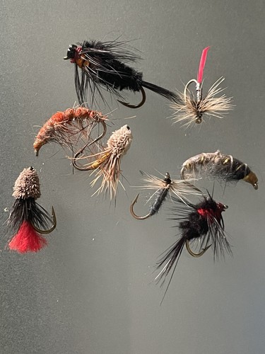 Job lot fishing flies lures - lot,