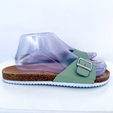 Ladies Green Flat Open Toe Summer Sandals Shoes UK 5 EU 38