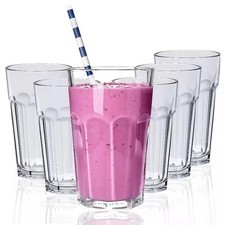 Everyday Best Drinking Glasses Set of 6 –Juice & Hot Beverages Tumblers, Durable