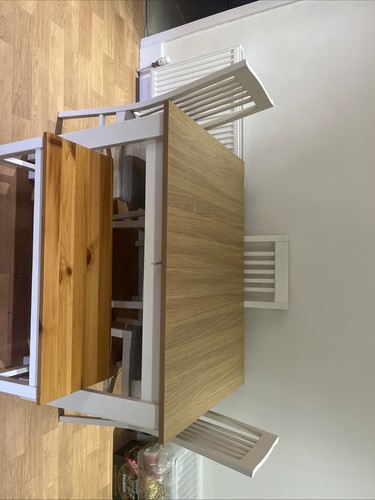 Table and chairs with bench - and,