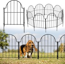 10x Metal Garden Fence Panels