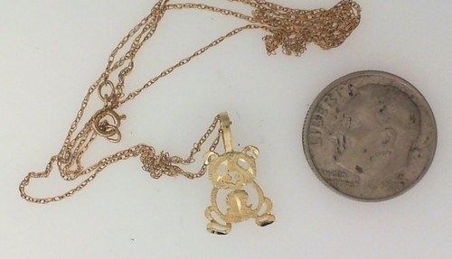 Childs teddy bear gold - 14,